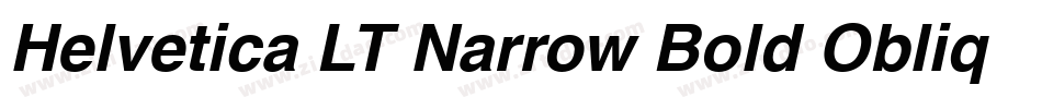 Helvetica LT Narrow Bold Oblique字体转换